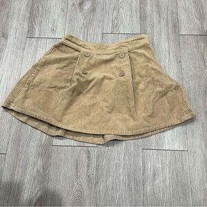 Forever 21 Pleated Women’s Khaki Corduroy A-line Mini Skirt Size M